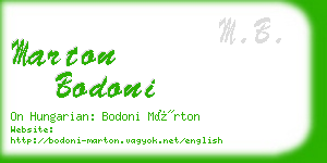 marton bodoni business card